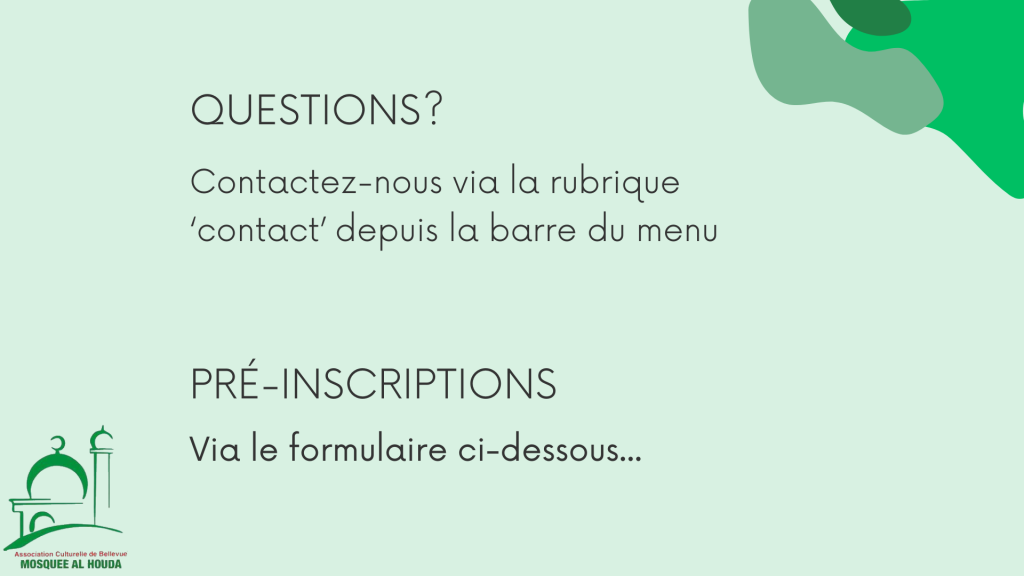 Questions et Inscriptions