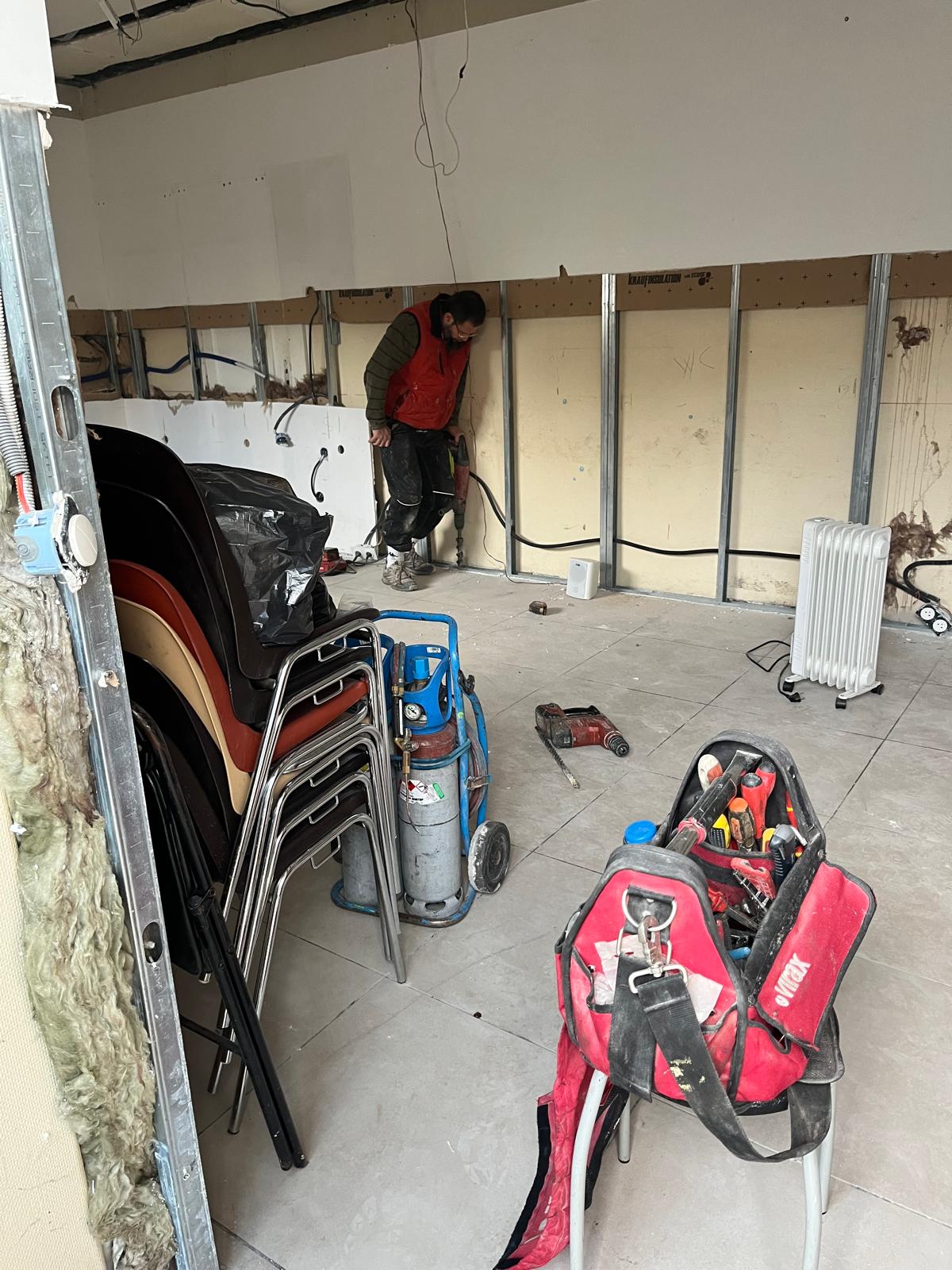 Travaux salle des ablutions